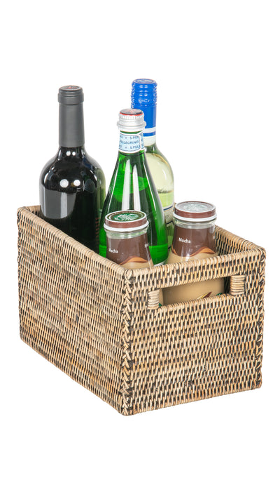 La Jolla  Rattan Shelf Basket with Handles