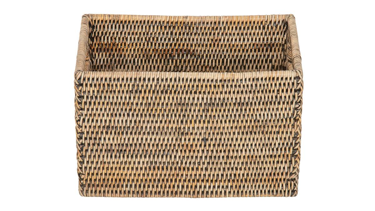 La Jolla  Rattan Shelf Basket with Handles