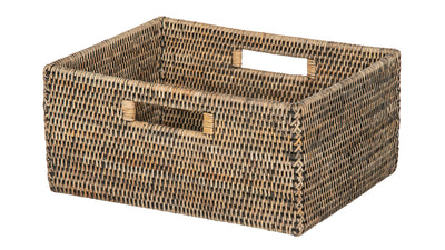 La Jolla  Rattan Shelf Basket with Handles