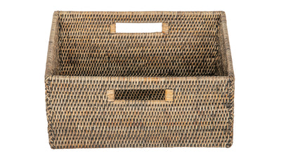 La Jolla  Rattan Shelf Basket with Handles