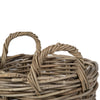 Nusa Round Kobo Basket with Ear Handles, Gray-Brown