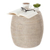 La Jolla Round Rattan Stool and Side Table