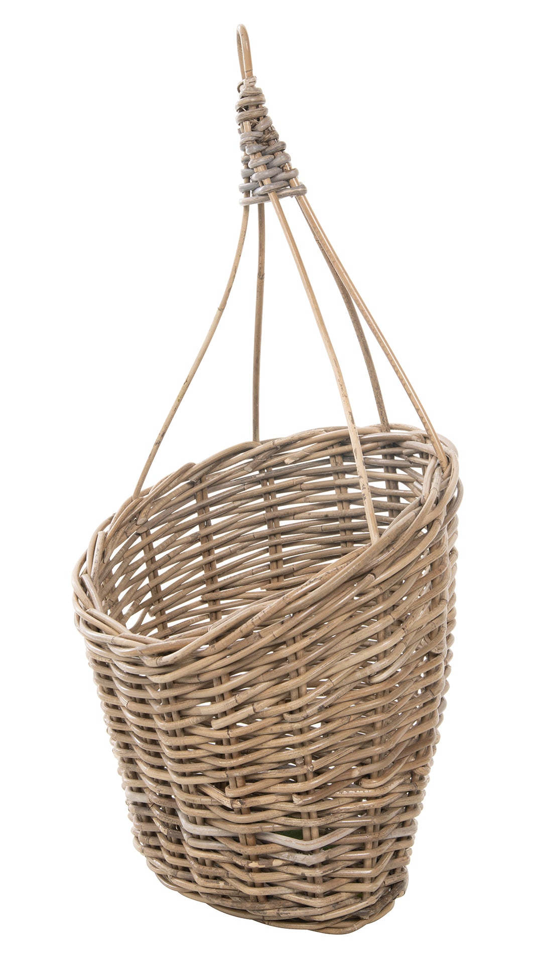 wicker hanging baskets for plants Kobo Rattan Hanging Wall Basket and Planter, Brown-Gray