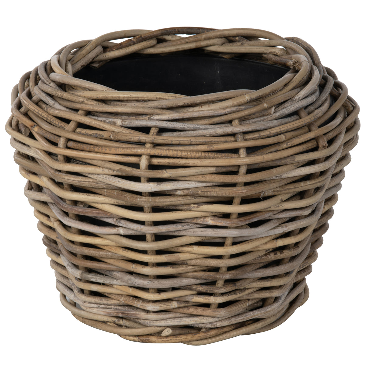 3-Piece Basket Planter Set | Round Woven Wicker Plant Baskets