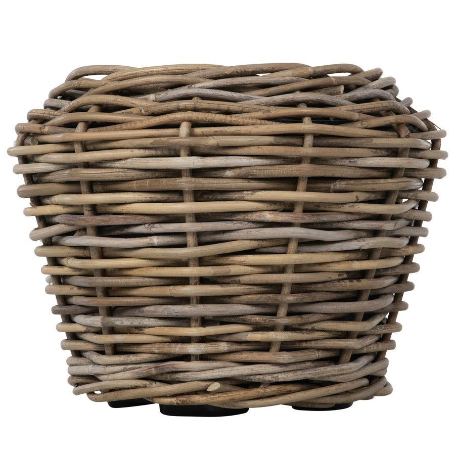 Rattan Kobo Indoor & Outdoor Planter Basket with Plastic Pot