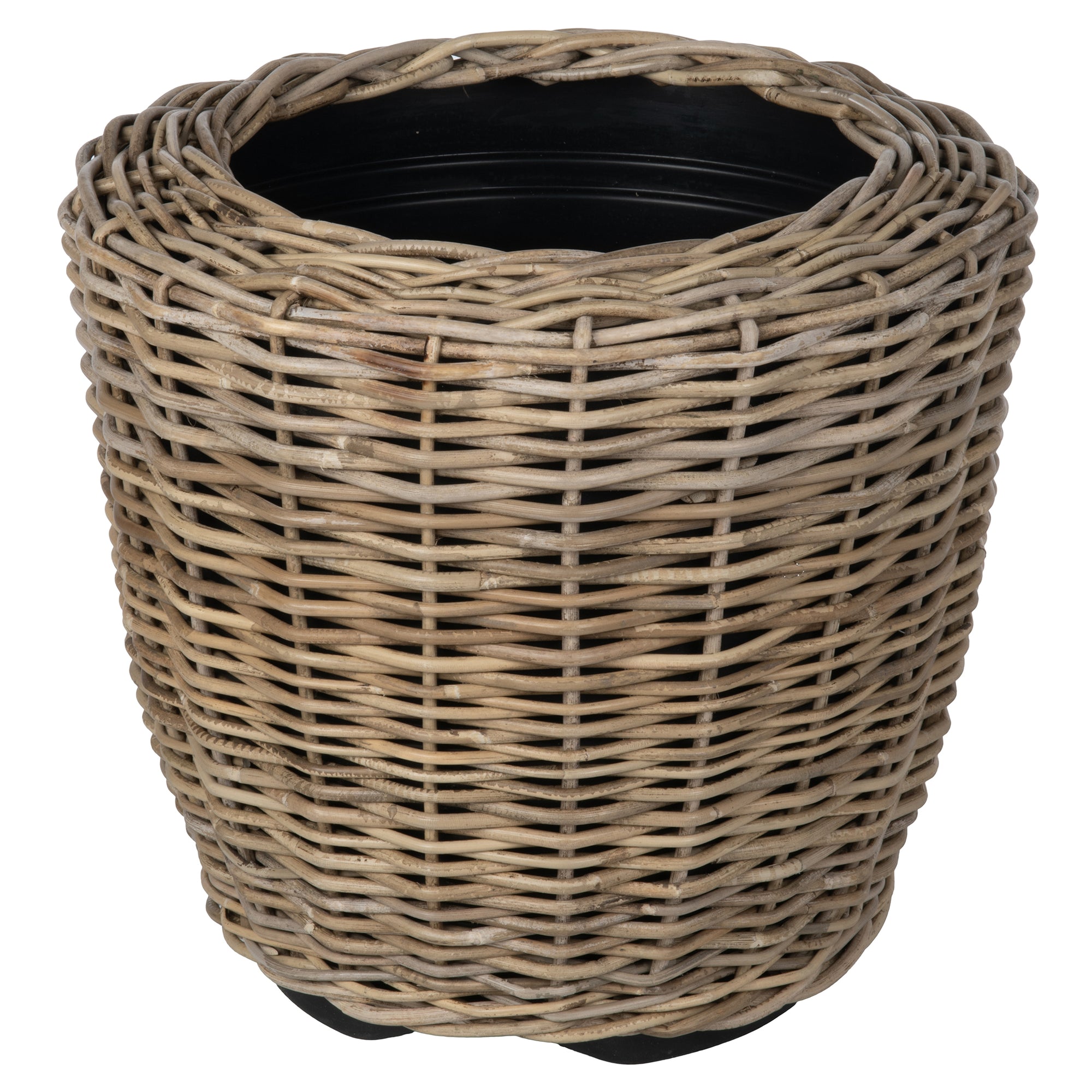 large basket for plant pot Rattan Kobo Indoor & Outdoor Jar Planter Basket with Plastic Pot