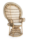 Retro Peacock Chair in Rattan, Natural and Black Color