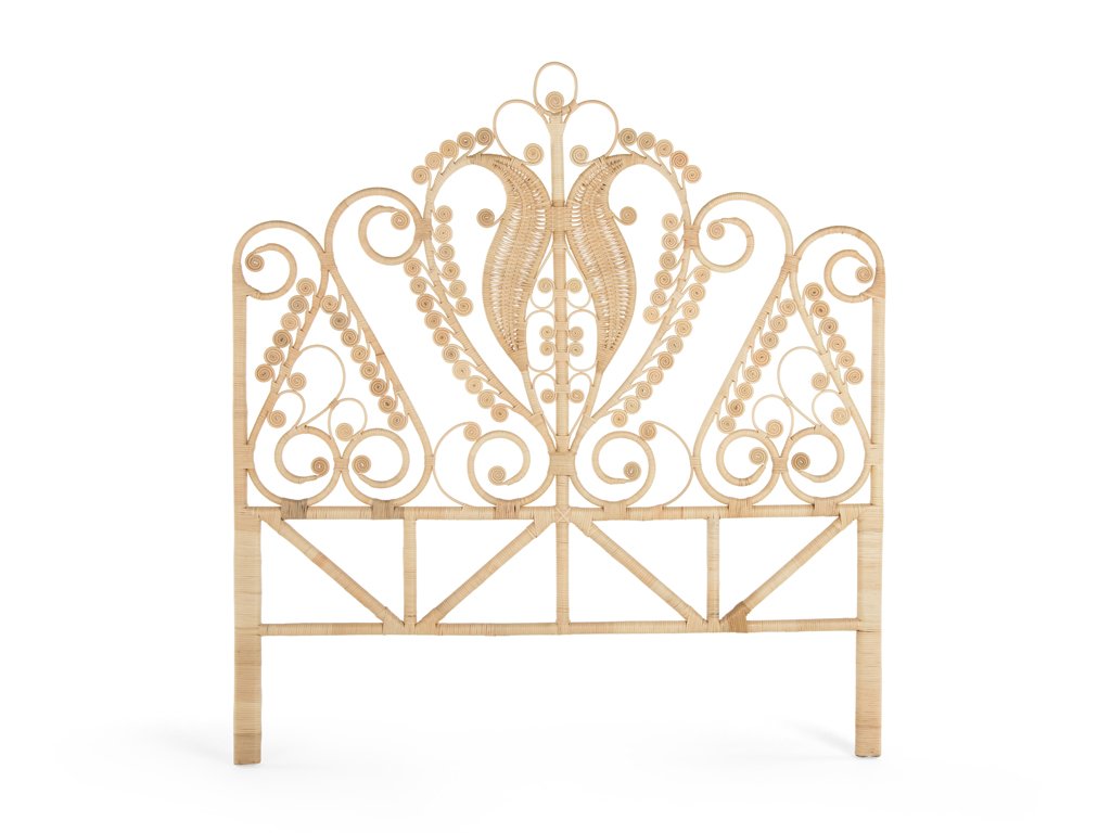 Peacock Rattan Headboard