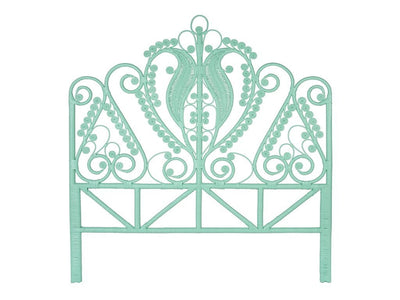 Peacock Rattan Headboard