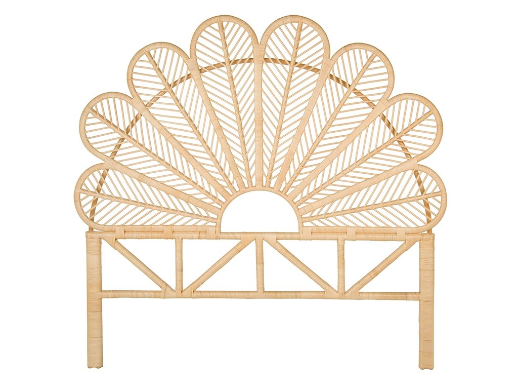 Rattan Petal Headboard, Twin Size, Natural