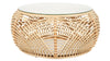 Kouboo Sibago Natural Color Rattan Coffee Table With Glass Top