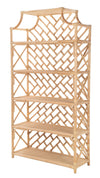 Rattan Chippendale Bookshelf, Natural