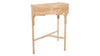 Rattan Cane Half-Moon Semi-Circular Console or End Table, Natural