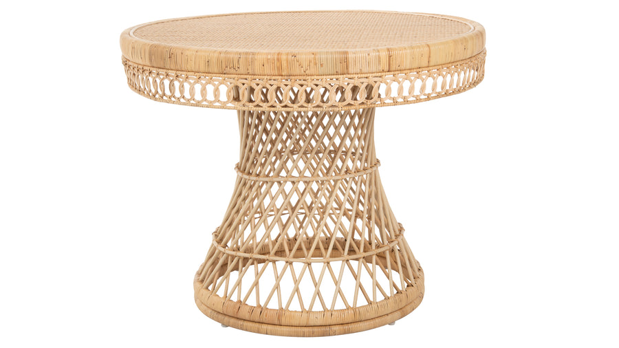 Round Rattan Peacock Dining Table