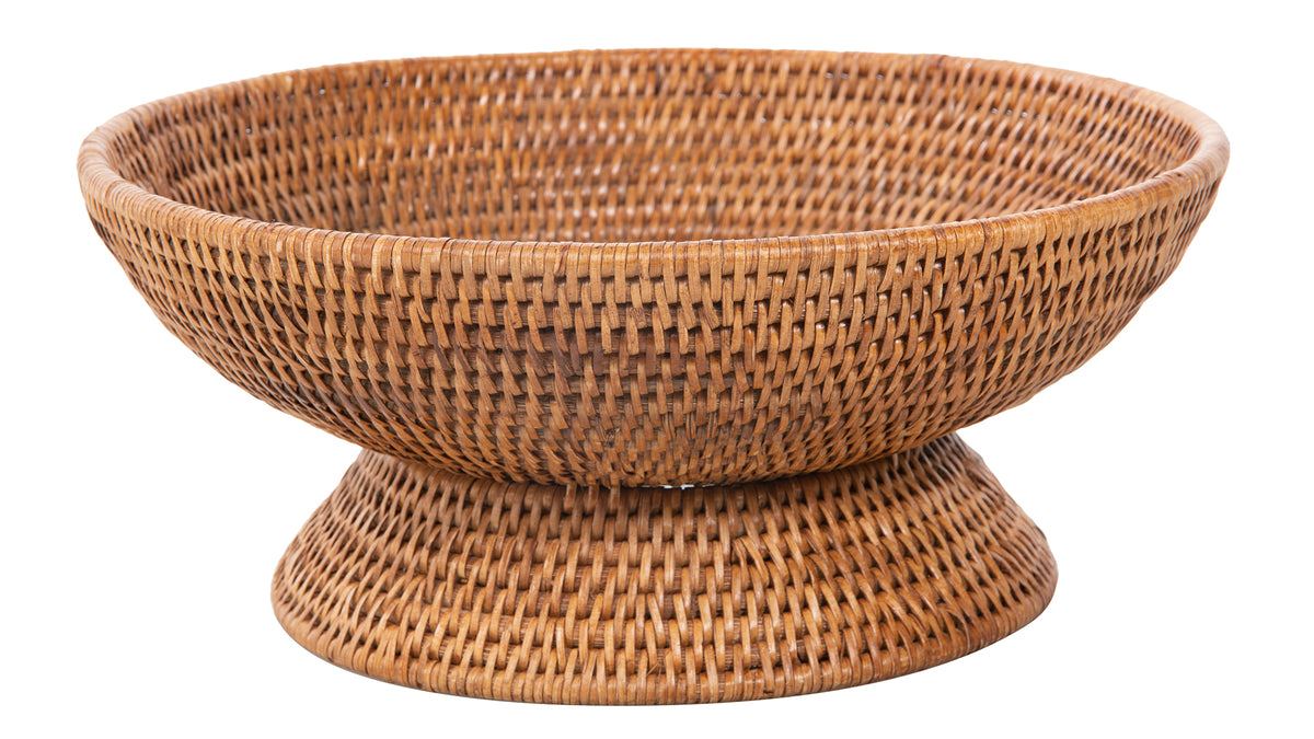 Kouboo La Jolla Rattan Organizing and Shelf Basket, Honey-Brown