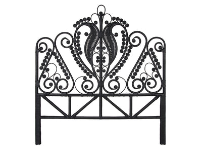 Kouboo Black Peacock Rattan Headboard