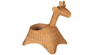 Kouboo Natural Color Wicker Giraffe Basket Frontview