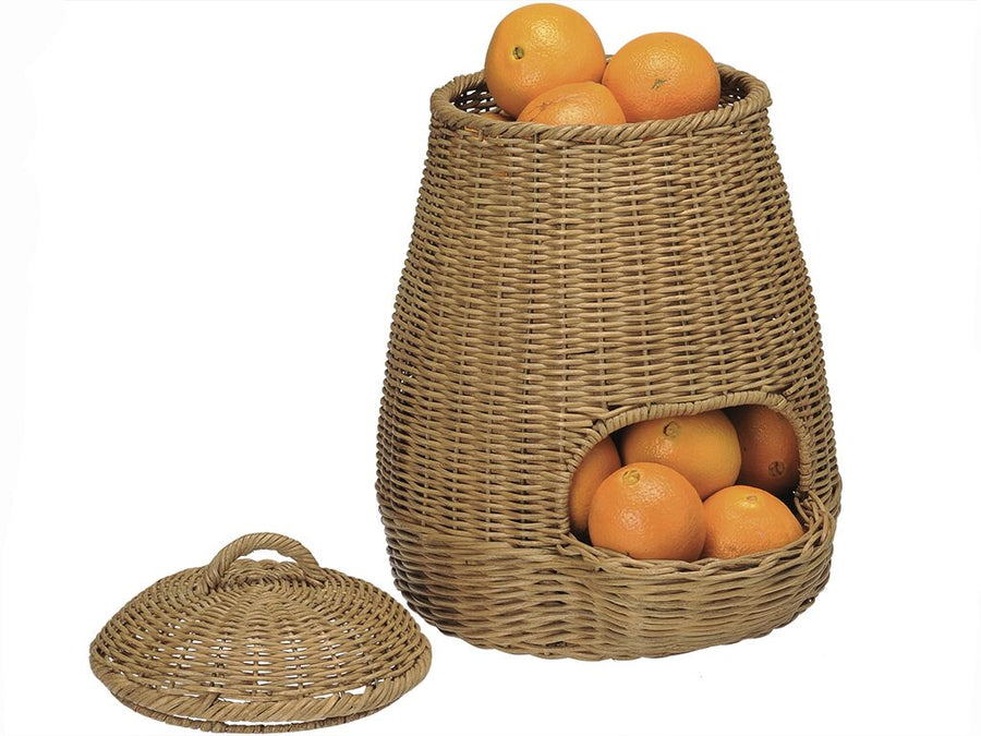 Kouboo Large Wicker Potato Onion Basket Fruit Vegetable Storage Basket